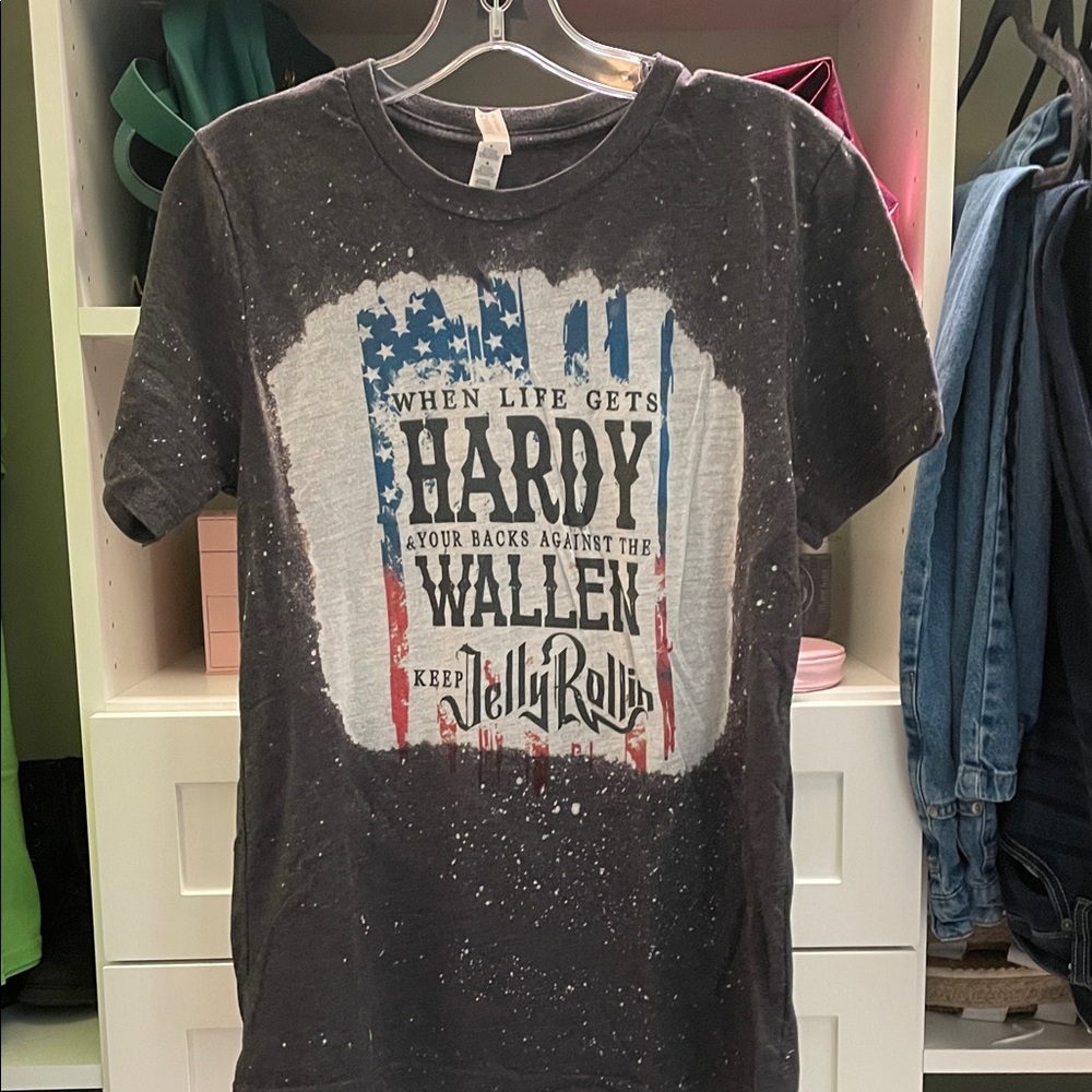 Graphic T-Shirt with American Flag Design